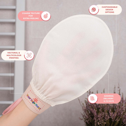 100-1000 Pcs Coarse Silk Texture For Extra Peeling - Private Label Silk Exfoliating Glove – Premium Spa-Grade Quality-Hard Model for Extra Peeling-custom logo