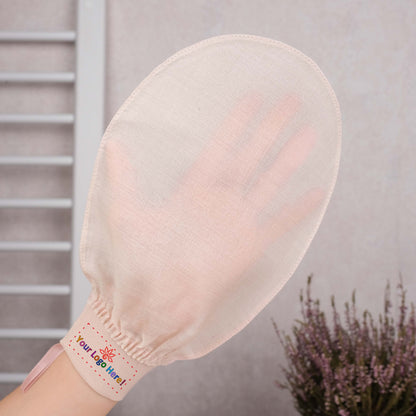 100-1000 Pcs Medium Silk Texture For Normal Skins-Private Label Silk Exfoliating Glove – Premium Spa-Grade Quality-custom logo